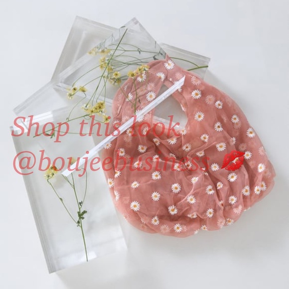 ZARA Daisy Embroidered Tulle Bucket Bag - Picture 8 of 11